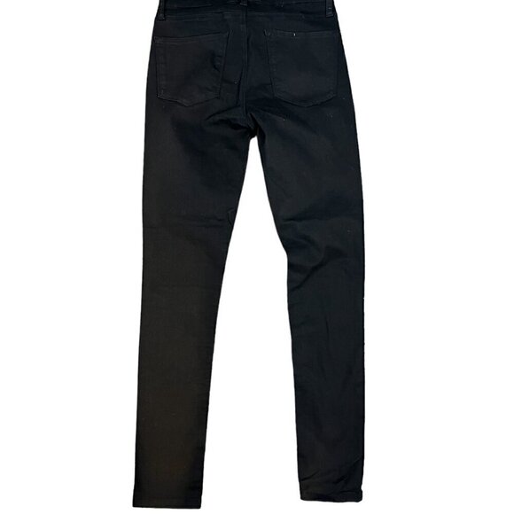DSTLD High Rise Skinny Denim Jeans Slit Knee Black Women's Size 29" x 30" - Picture 2 of 7